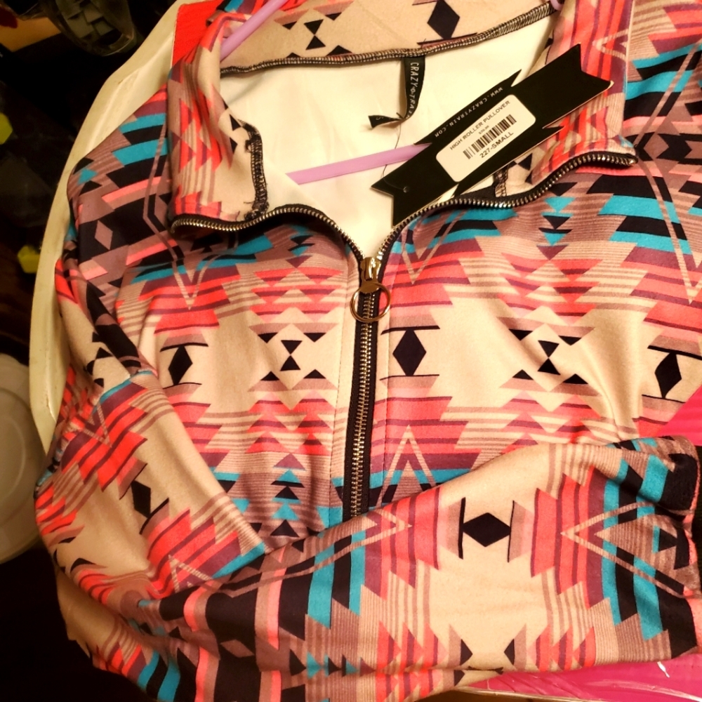 Crazy Train Aztec Pullover